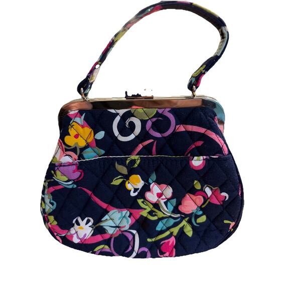 Vera Bradley Handbags - Vera Bradley Mini Frame Purse Small Handbag In Ribbons RARE!!